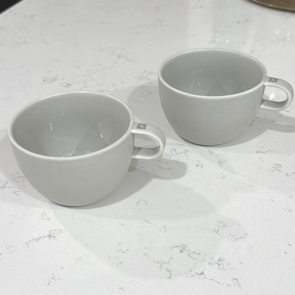 Two NESPRESSO Barista Large 13oz Cappuccino Cups Kitchen Collection Coffee Mugs